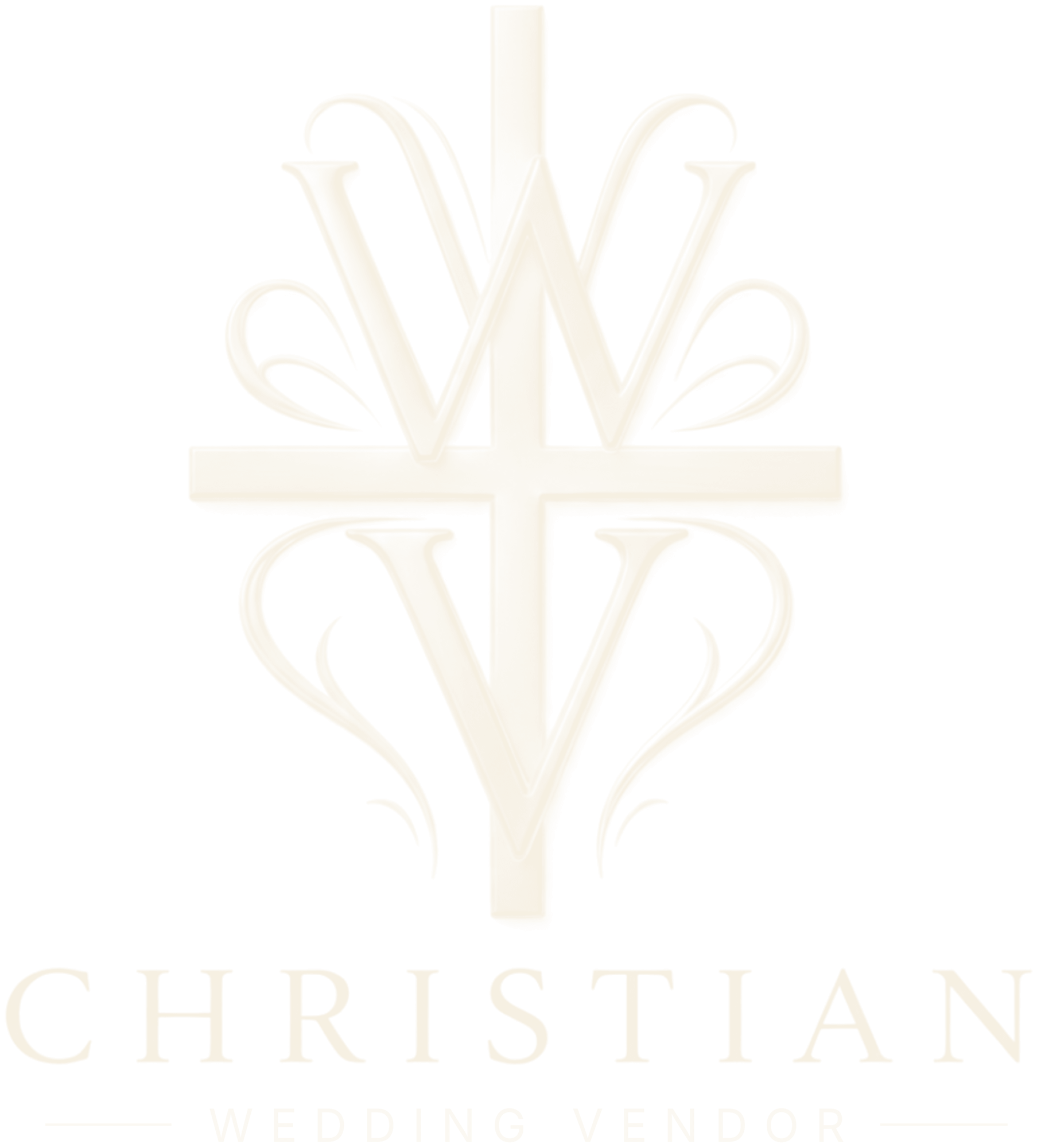 Christian Wedding Vendor full logo, cream