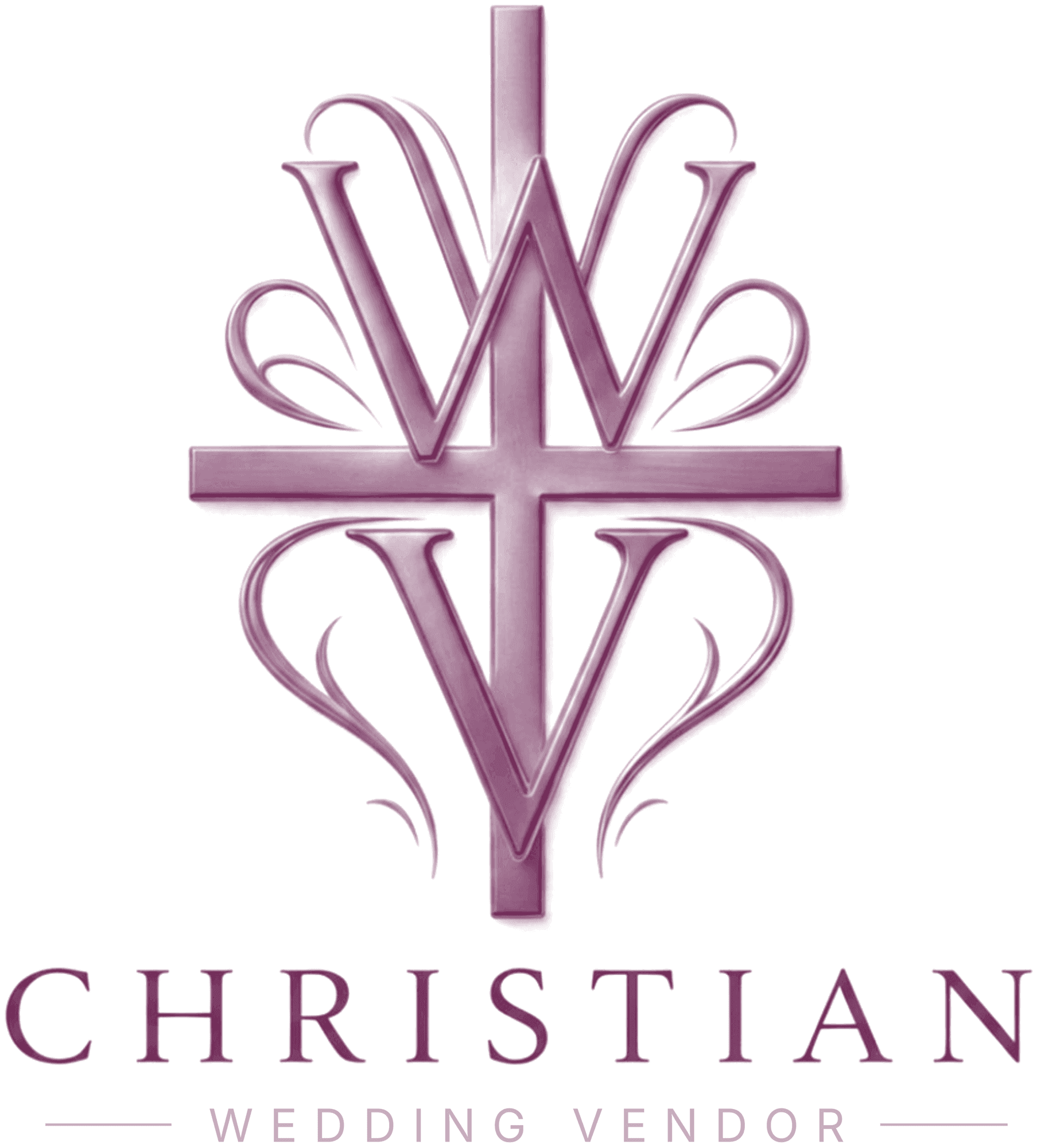 Christian Wedding Vendor full logo, tyrian